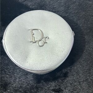 Dior Metallic Silver Round beauty case
